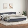 vidaXL Sommier &agrave; lattes de lit et matelas gris fonc&eacute; 180x210cm velours