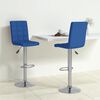 vidaXL Tabourets de bar lot de 2 bleu tissu