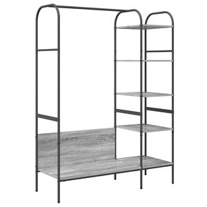 vidaXL Porte-v&ecirc;tements Gris 120 x 44 x 160 cm Bois d'ing&eacute;nierie