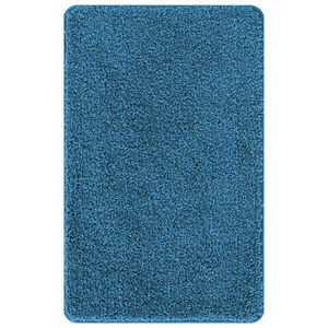 vidaXL Tapis de bain antid&eacute;rapant Bleu 50 x 80 cm PP