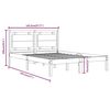vidaXL Cadre de lit sans matelas 140x190 cm bois massif