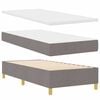 vidaXL Lit &agrave; ressorts avec matelas Taupe 90 x 190 cm tissu