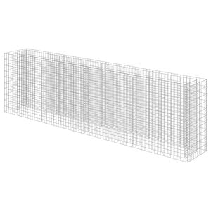 vidaXL Lit sur&eacute;lev&eacute; &agrave; gabion Acier galvanis&eacute; 360x50x100 cm