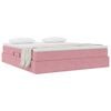 vidaXL Lit avec rangement et matelas Rose 180 x 200 cm Velours