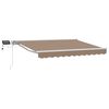 vidaXL Cadre de store manuel avec LEDs Taupe 2,5 x 2 m