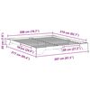 vidaXL Cadre de lit Blanc 200 x 210 cm Pin massif