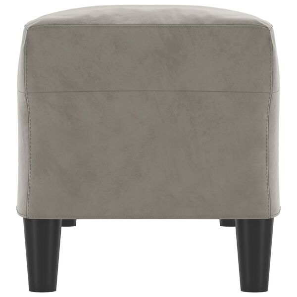 vidaXL Banc Gris clair 100x35x41 cm Velours
