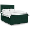 vidaXL Sommier &agrave; lattes de lit et matelas Vert fonc&eacute; 140x190cm Velours