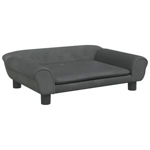 vidaXL Canap&eacute; pour enfants gris fonc&eacute; 70x45x26 cm velours