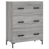 vidaXL Buffet haut Sonoma gris 69,5x34x180 cm Bois d'ing&eacute;nierie