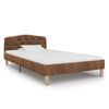 vidaXL Cadre de lit sans matelas marron similicuir daim 90x200 cm
