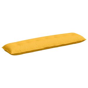 vidaXL Coussin de Dos Jaune clair 200 x 50 cm Tissu en velours c&ocirc;tel&eacute;