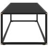 vidaXL Table basse Noir avec verre noir 120x50x35 cm