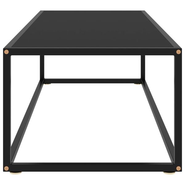vidaXL Table basse Noir avec verre noir 120x50x35 cm