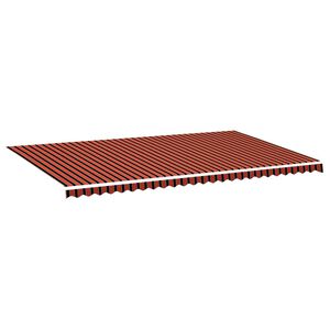 vidaXL Tissu de remplacement pour auvent Orange et marron 6x3,5 m