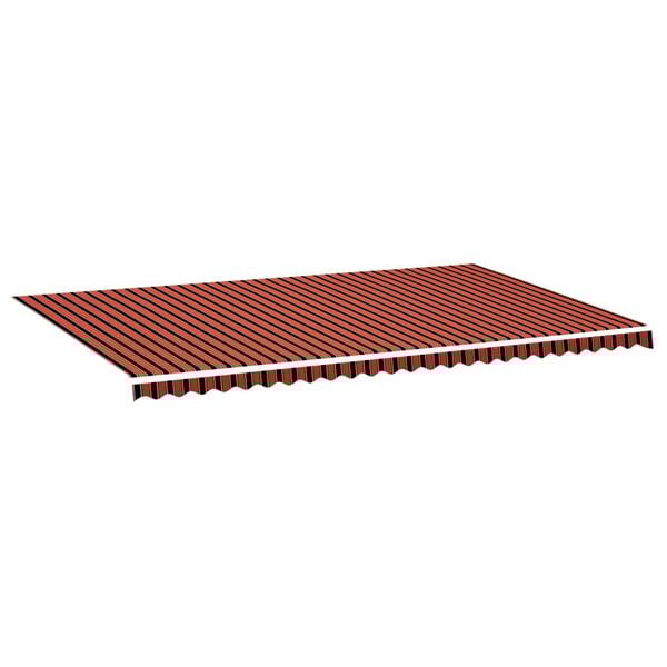 vidaXL Tissu de remplacement pour auvent Orange et marron 6x3,5 m