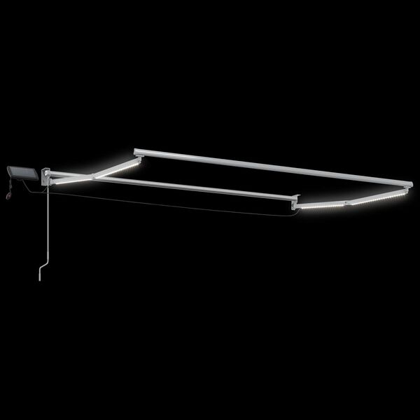 vidaXL Store r&eacute;tractable manuel avec LEDs Noir 3 x 2,5 m