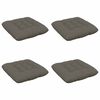 vidaXL Coussins de si&egrave;ge VIANEN 4 pc 100 % polyester Gris