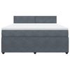 vidaXL Sommier &agrave; lattes de lit et matelas Gris fonc&eacute; 180x200cm Velours
