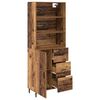 vidaXL Haut Armoire avec tiroir 2 pcs Bois Ancien Bois d'ing&eacute;nierie
