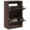vidaXL Armoire &agrave; chaussures ch&ecirc;ne marron 60x34x96,5 cm bois ing&eacute;nierie