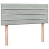 vidaXL Sommier &agrave; lattes de lit et matelas gris clair 120x210cm velours