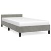 vidaXL Cadre de lit sans matelas gris clair 100x200 cm velours