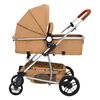 vidaXL Poussette pour b&eacute;b&eacute; 3-en-1 Taupe Aluminium