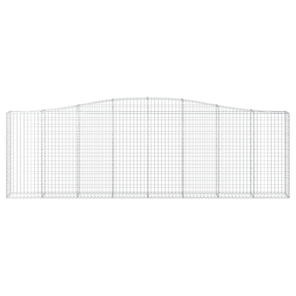 vidaXL Paniers à gabions arqués 2 pcs 400x30x120/140 cm Fer galvanisé