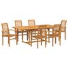 vidaXL Ensemble de salle &agrave; manger pour jardin 7 pc Marron