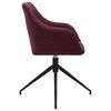 vidaXL Chaises pivotantes &agrave; manger lot de 4 violet tissu