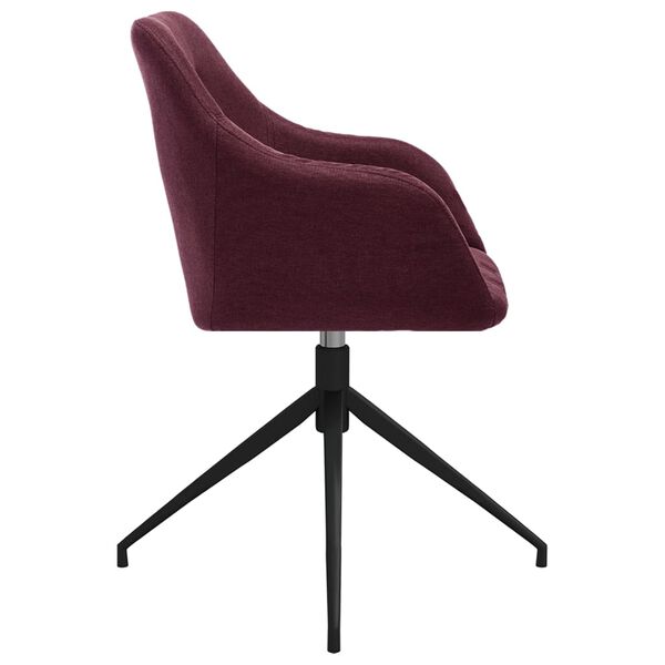 vidaXL Chaises pivotantes &agrave; manger lot de 4 violet tissu