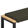 vidaXL Coussin de banc Tissu en su&egrave;de synth&eacute;tique Vert arm&eacute;e