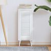 vidaXL Porte d'armoire &agrave; persiennes blanc 69x29,5 cm