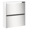 vidaXL Armoire chaussures miroir 5niveaux blanc brillant 63x17x169,5cm