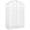 vidaXL Panier de gabions arqu&eacute; 100x50x140/160 cm Fer galvanis&eacute;