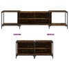 vidaXL Meuble TV ch&ecirc;ne fum&eacute; 203x37x50 cm bois d'ing&eacute;nierie