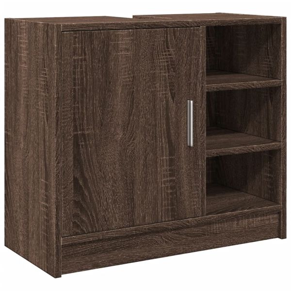 vidaXL Armoire d'&eacute;vier ch&ecirc;ne marron 63x29x55 cm bois d'ing&eacute;nierie