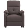 vidaXL Fauteuil électrique de massage Marron foncé Tissu