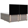 vidaXL Sommier &agrave; lattes de lit avec matelas Taupe 180x200 cm Tissu