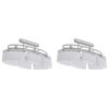 vidaXL Plafonnier avec abat-jours en verre ellipso&iuml;de 2 pcs E14