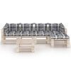 vidaXL Salon palette de jardin 6 pcs avec coussins bois de pin