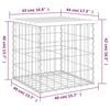 vidaXL Banc de jardin design gabion 43x44x42 cm bois de pin imprégné