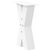 vidaXL Pieds de table basse en forme de X, 2 pi&egrave;ces, blanc, 38 x (42-43) cm, acier