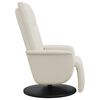 vidaXL Fauteuil inclinable de massage et repose-pieds cr&egrave;me similicuir