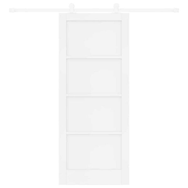 vidaXL Porte coulissante ORKDAL Blanc 83 x 202 cm Pin massif