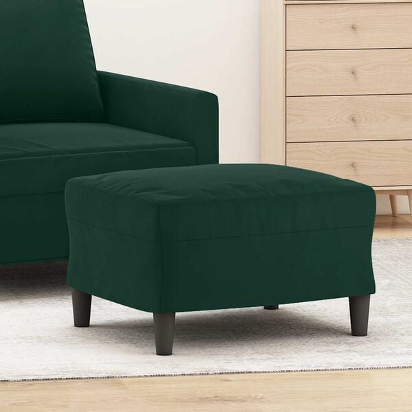 vidaXL Repose-pied Vert foncé 60x50x41 cm Velours