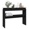 vidaXL Table console noir 102x30x80 cm bois d'ingénierie