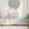 vidaXL Table console avec tiroir Blanc 55 x 35 x 73 cm Pin massif