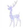 vidaXL Renne de d&eacute;coration de No&euml;l Acrylique 140 LED bleues 120 cm
